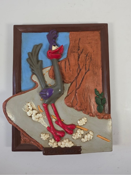 Warner Bros. Other - Vtg Road Runner Hand Made Ceramic Art Wall Hanging 10x8 Looney Toons